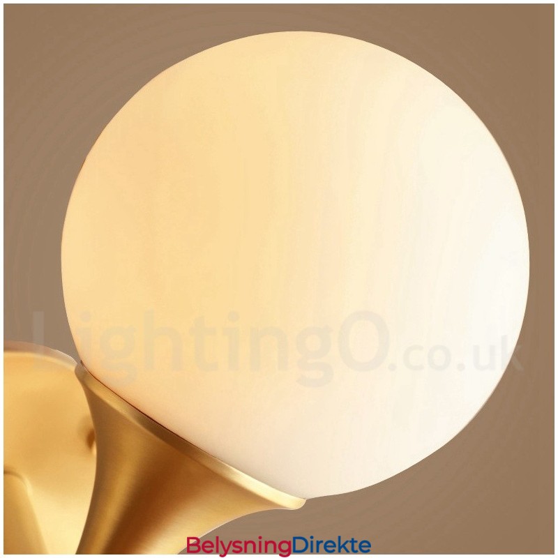 4 Lys I Ren Messing, Moderne, Samtidskunst, Enkel, Rustikk, Retro Vintage, Innfelt Taklampe Med Glassskjermer