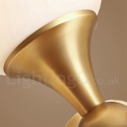 4 Lys I Ren Messing, Moderne, Samtidskunst, Enkel, Rustikk, Retro Vintage, Innfelt Taklampe Med Glassskjermer