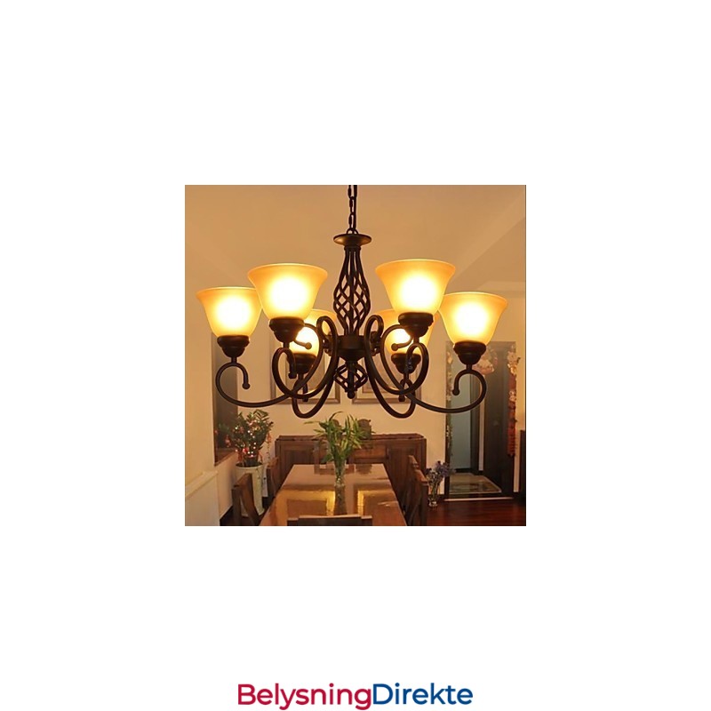 Rustikk Hytte Vintage Retro Metalllysekrone For Barn