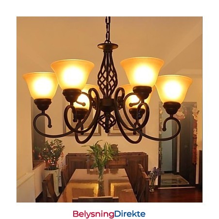 Rustikk Hytte Vintage Retro Metalllysekrone For Barn