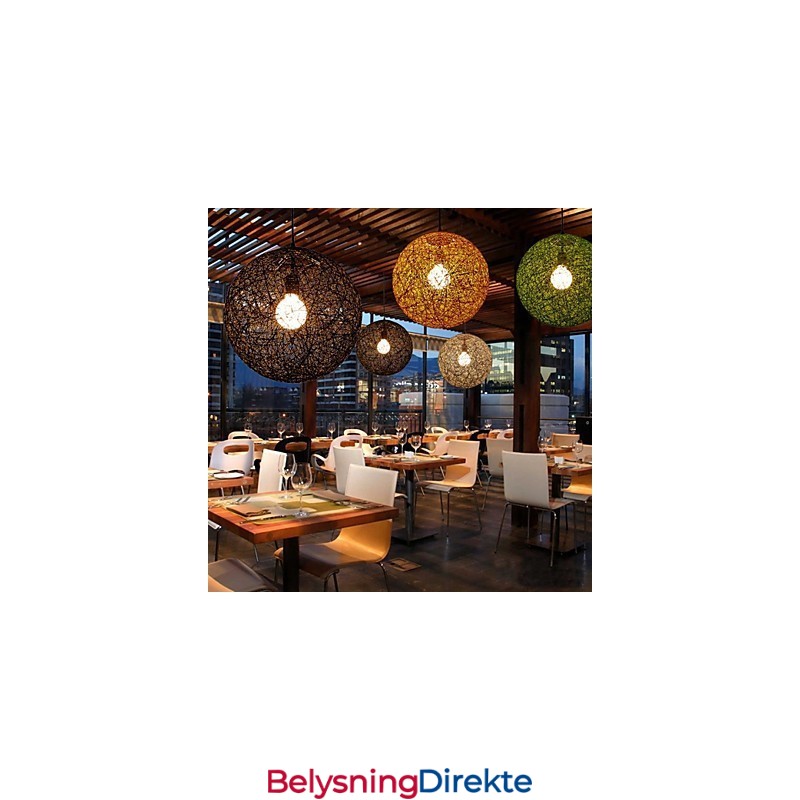 Landlig Enkel Moderne Lampe Pastoral Rottinglampe Hampkule Lysekrone