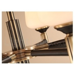 Stor, Luksuriøs, Rustikk, Retro Vintage-Lysekrone I Messing Med Glassskjermer