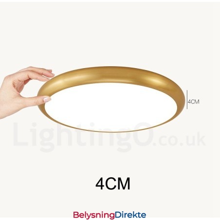 Ultratynne Dimbare Moderne, Samtidskunstneriske Nordiske Stiler I Messing Med Innfelt Tak Og Akrylskjerm, Kan Også Brukes Som Vegglampe