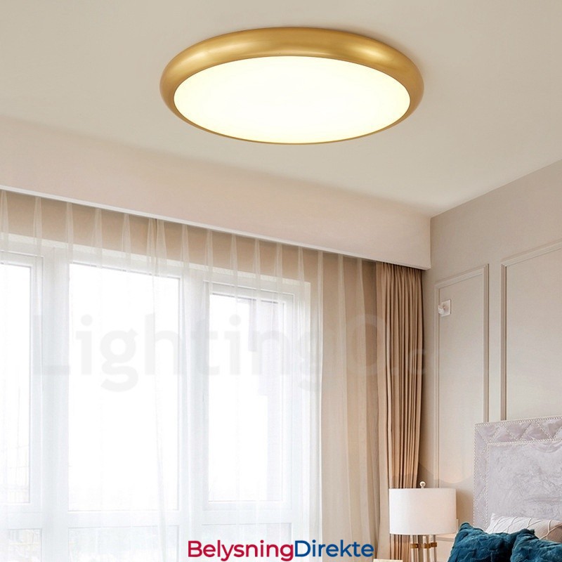 Ultratynne Dimbare Moderne, Samtidskunstneriske Nordiske Stiler I Messing Med Innfelt Tak Og Akrylskjerm, Kan Også Brukes Som Vegglampe