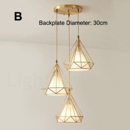 Rustikk Pendellampe I Nordisk Stil I Ren Messing Med Stoffskjerm