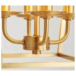 Ren Messing Rustikk Lodge Nordisk Stil Pendellampe