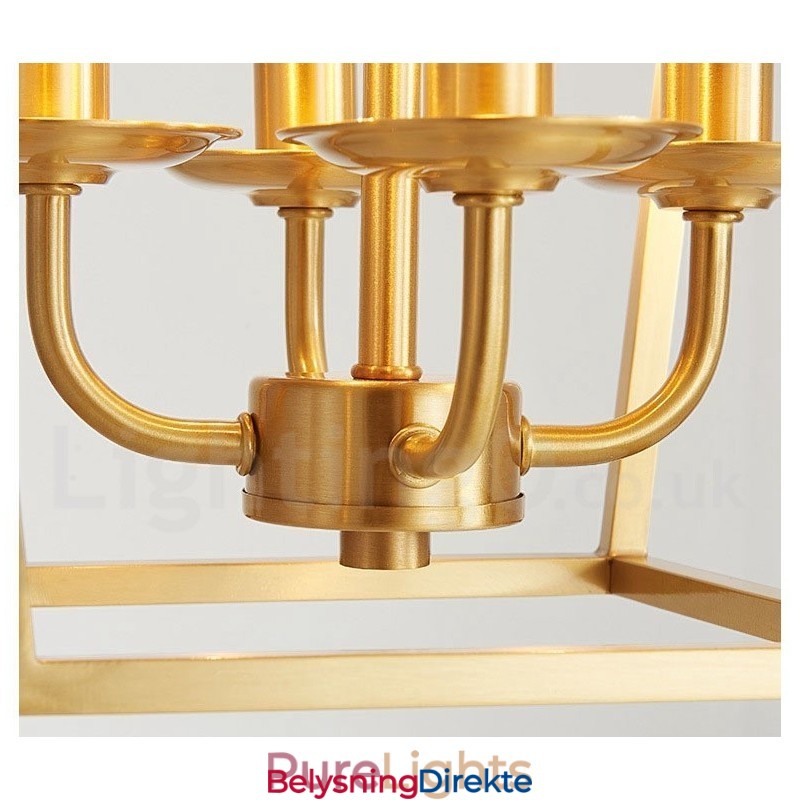 Ren Messing Rustikk Lodge Nordisk Stil Pendellampe