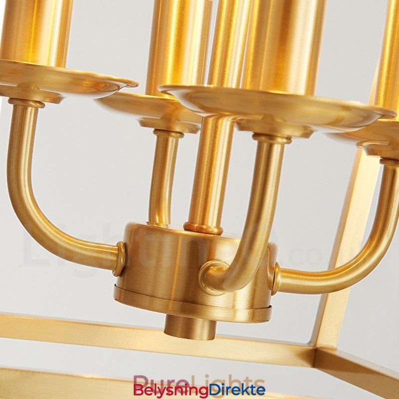 Ren Messing Rustikk Lodge Nordisk Stil Pendellampe