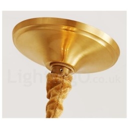 Ren Messing Rustikk Lodge Nordisk Stil Pendellampe