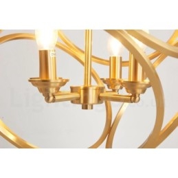 Ren Messing Rustikk Lodge Nordisk Stil Pendellampe