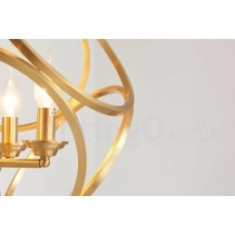 Ren Messing Rustikk Lodge Nordisk Stil Pendellampe