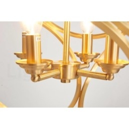 Ren Messing Rustikk Lodge Nordisk Stil Pendellampe