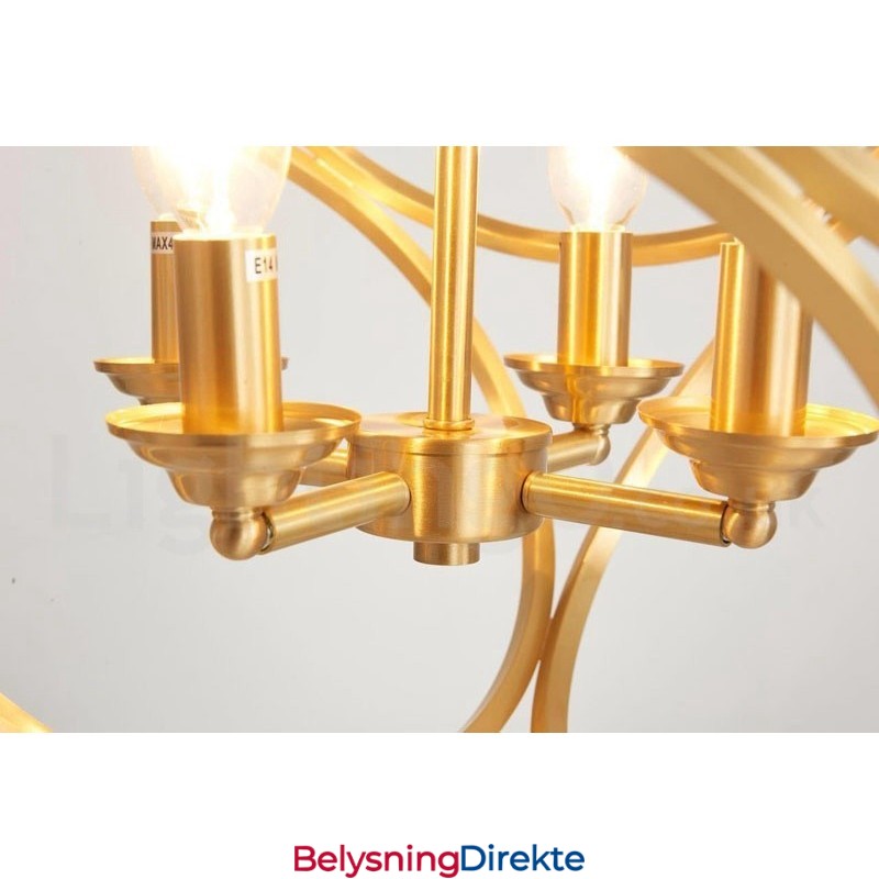 Ren Messing Rustikk Lodge Nordisk Stil Pendellampe