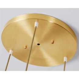 Rustikk Pendellampe I Nordisk Stil I Ren Messing Med Glassskjerm