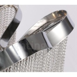 Aluminium Tassels Lysekrone Designer Pendellampe Sølvfarget