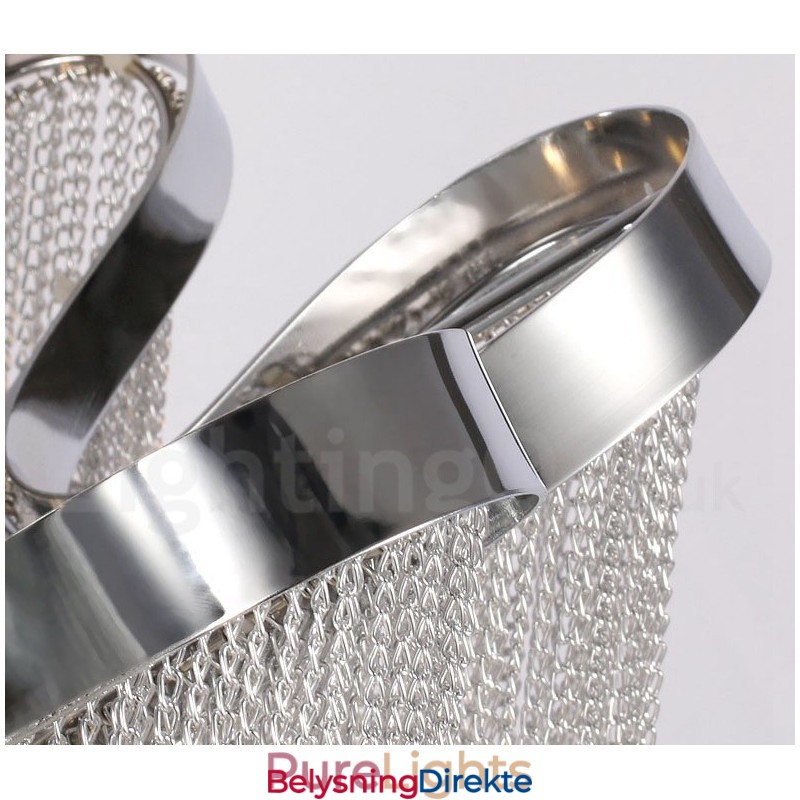 Aluminium Tassels Lysekrone Designer Pendellampe Sølvfarget