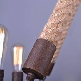 Vintage Tau Pendellampe Loft Kreativ Industriell Lampe Amerikansk Stil Dekorasjon