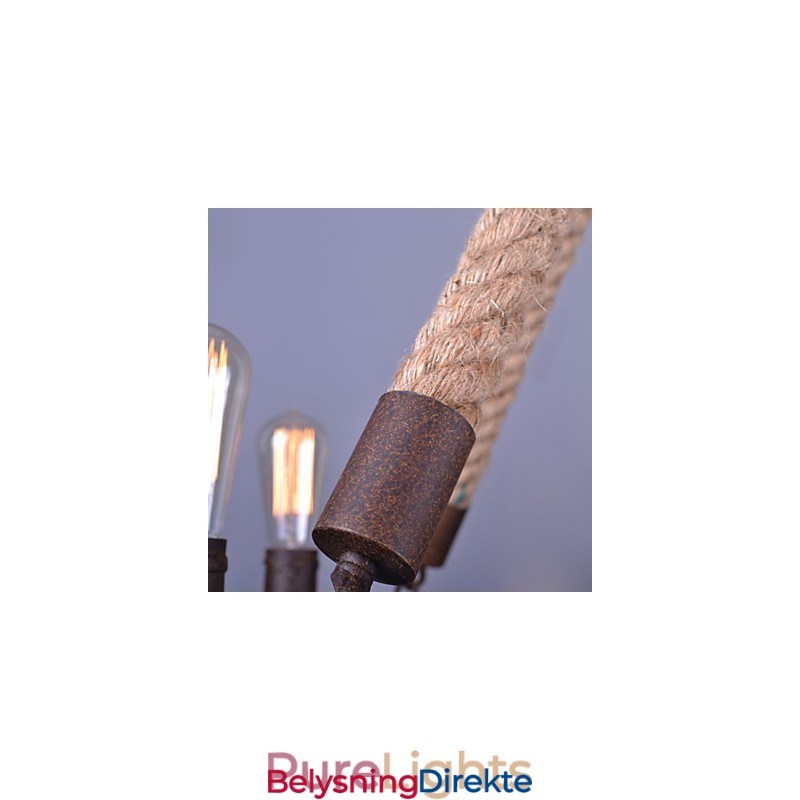 Vintage Tau Pendellampe Loft Kreativ Industriell Lampe Amerikansk Stil Dekorasjon