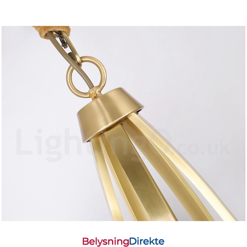 Stor, Luksuriøs, Rustikk, Retro Vintage-Lysekrone I Messing Med 12 Lys, Med Glassskjermer