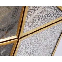 Rustikk Pendellampe I Nordisk Stil I Ren Messing Med Glassskjerm