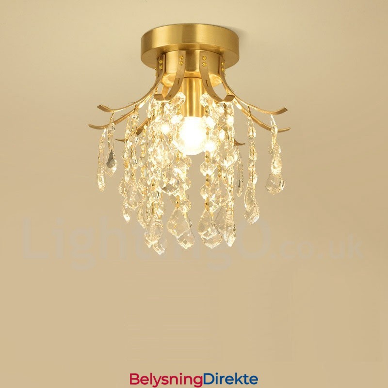 Rustikke Krystalltaklamper I Ren Messing I Nordisk Stil