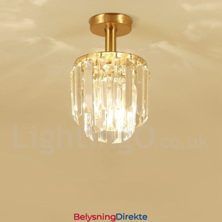 Rustikke Krystalltaklamper I Ren Messing I Nordisk Stil