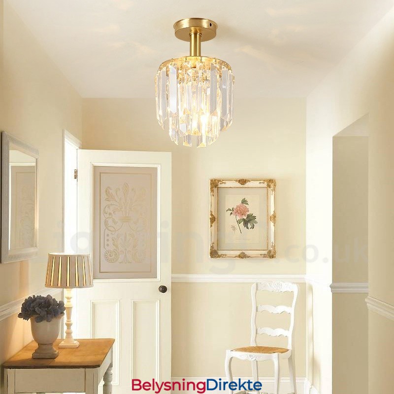 Rustikke Krystalltaklamper I Ren Messing I Nordisk Stil