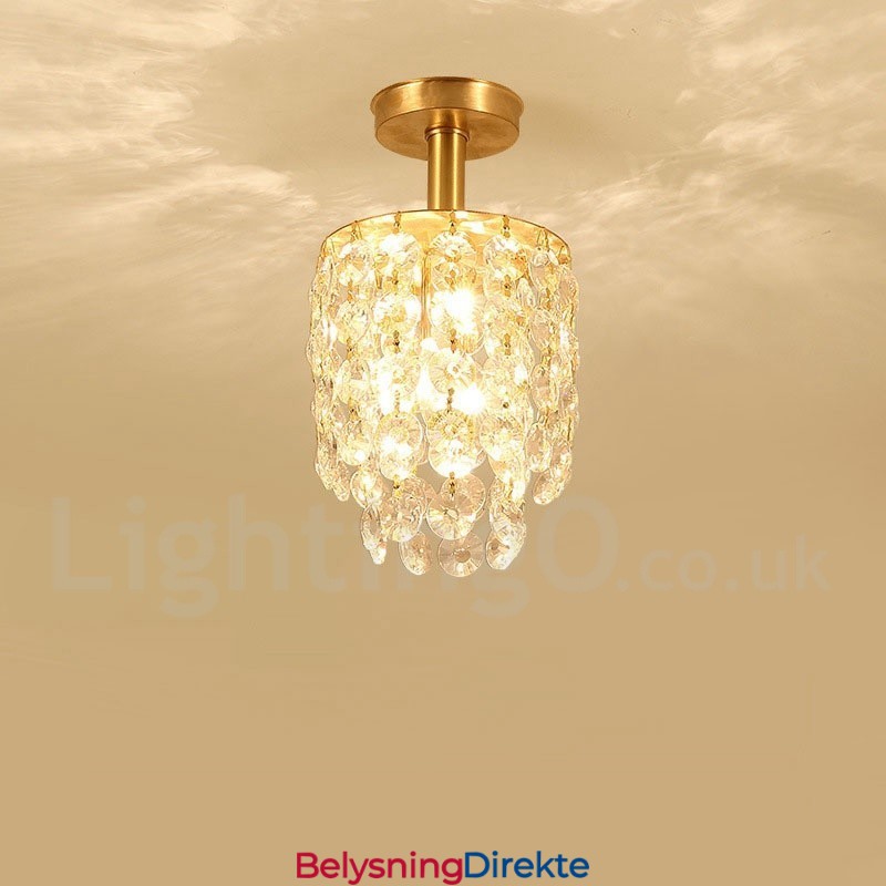 Rustikke Krystalltaklamper I Ren Messing I Nordisk Stil