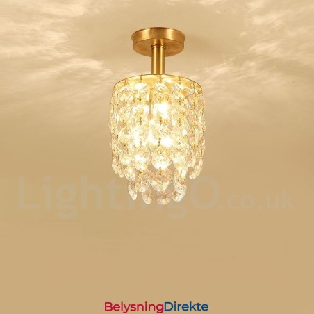 Rustikke Krystalltaklamper I Ren Messing I Nordisk Stil