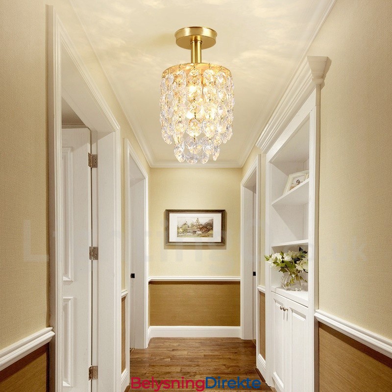 Rustikke Krystalltaklamper I Ren Messing I Nordisk Stil