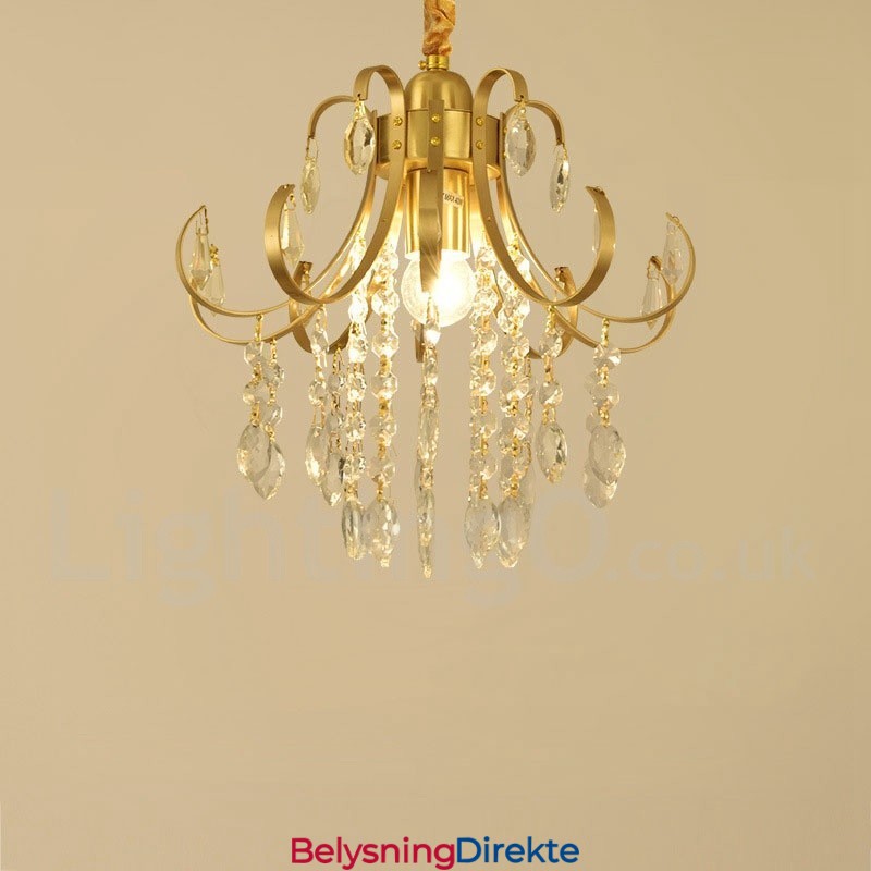 Rustikke Krystalltaklamper I Ren Messing I Nordisk Stil