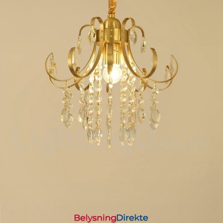 Rustikke Krystalltaklamper I Ren Messing I Nordisk Stil