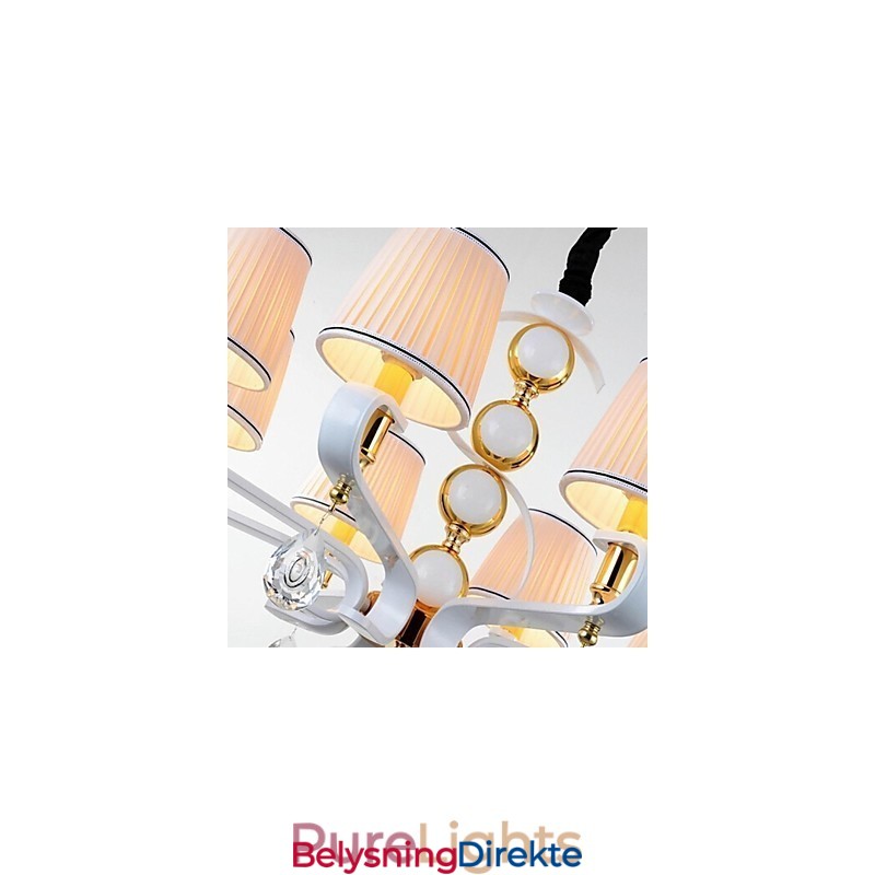 Stofflysekrone Med 3 Lys, Moderne Minimalistisk Lampe I Høy Kvalitet