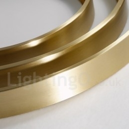 Ultratynne Runde Messinglamper I Dimbar, Moderne, Samtidskunst I Nordisk Stil, Innfelt Taklampe Med Akrylskjerm, Kan Også Brukes Som Vegglampe