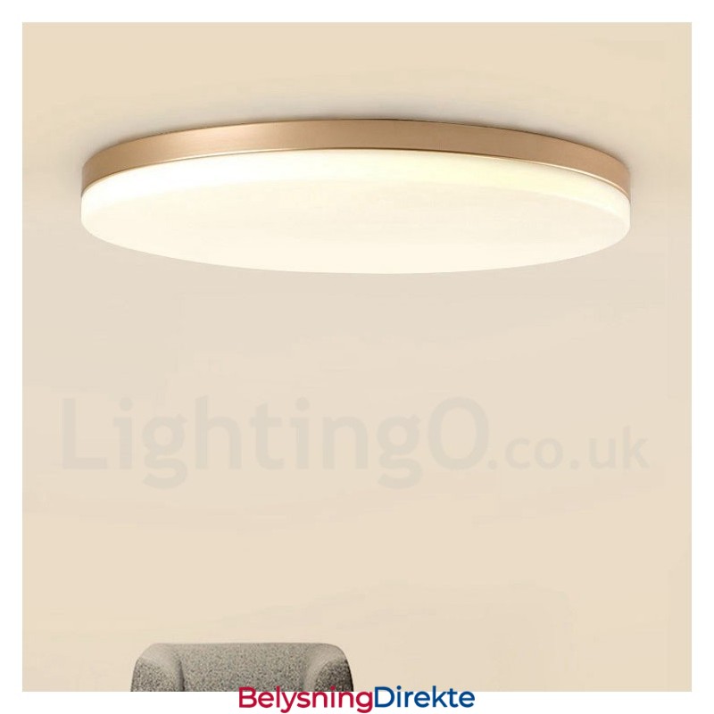 Ultratynne Runde Dimbare Moderne, Samtidskunstneriske Nordiske Taklamper I Innfelt Form Med Akrylskjerm, Kan Også Brukes Som Vegglampe