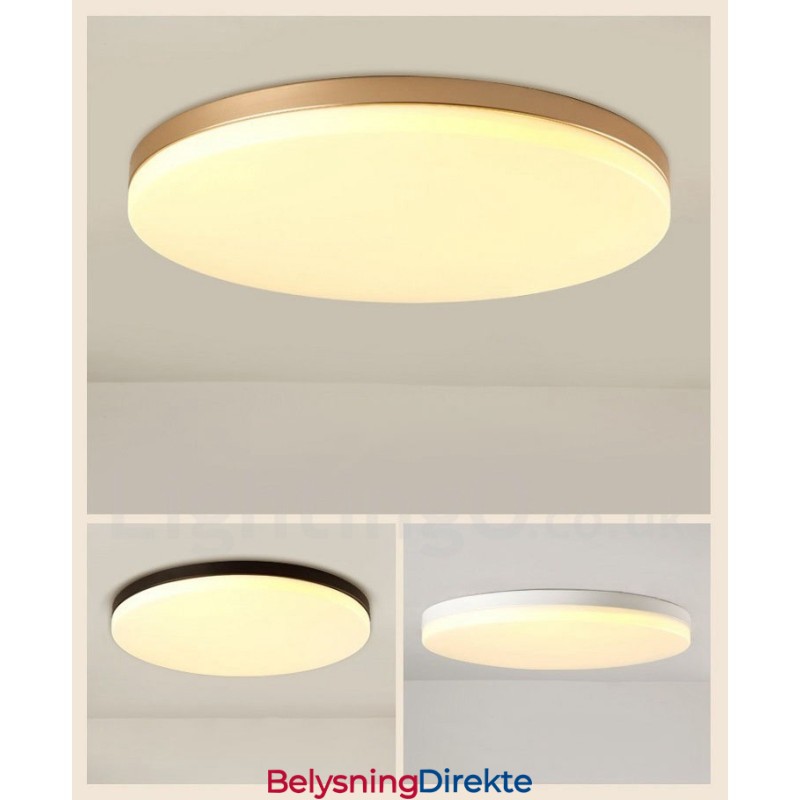 Ultratynne Runde Dimbare Moderne, Samtidskunstneriske Nordiske Taklamper I Innfelt Form Med Akrylskjerm, Kan Også Brukes Som Vegglampe