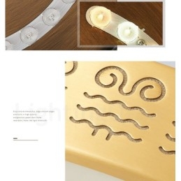 Rund Taklampe I Ren Messing, Moderne Og Moderne I Nordisk Stil Med Innfelt Tak Og Akrylskjerm