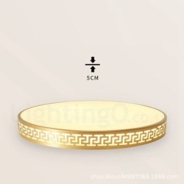 Rund Taklampe I Ren Messing, Moderne Og Moderne I Nordisk Stil Med Innfelt Tak Og Akrylskjerm