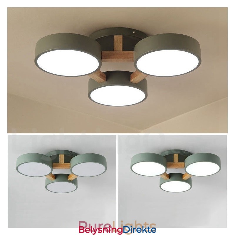 Trelysekrone Moderne Samtidskunst Nordisk Stil Innfelt Taklampe Med Akrylskjerm