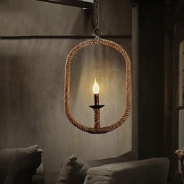 Retro Lysekrone Med 1 Lampe I Hamptau I Landlig Stil