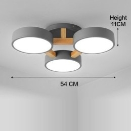 Trelysekrone Moderne Samtidskunst Nordisk Stil Innfelt Taklampe Med Akrylskjerm