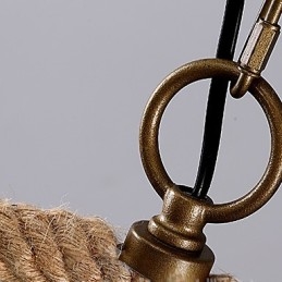 Retro Lysekrone Med 1 Lampe I Hamptau I Landlig Stil