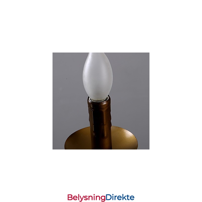 Retro Lysekrone Med 1 Lampe I Hamptau I Landlig Stil