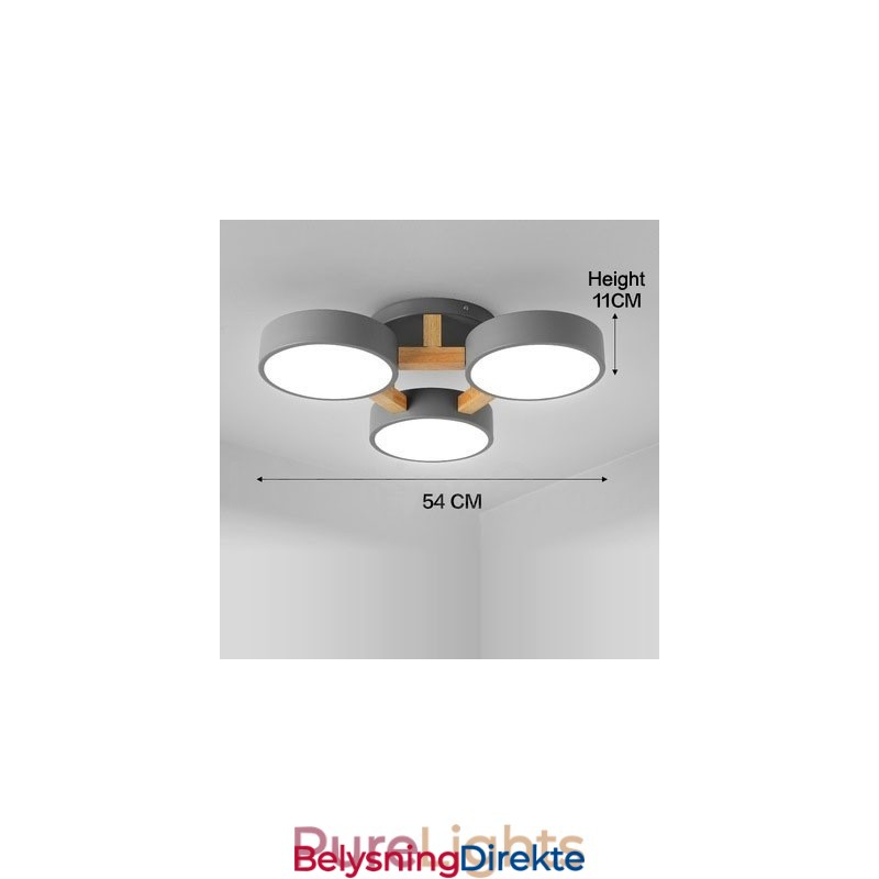 Trelysekrone Moderne Samtidskunst Nordisk Stil Innfelt Taklampe Med Akrylskjerm