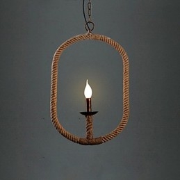 Retro Lysekrone Med 1 Lampe I Hamptau I Landlig Stil