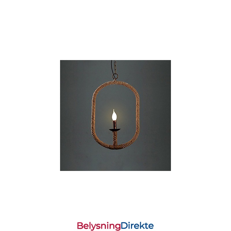 Retro Lysekrone Med 1 Lampe I Hamptau I Landlig Stil