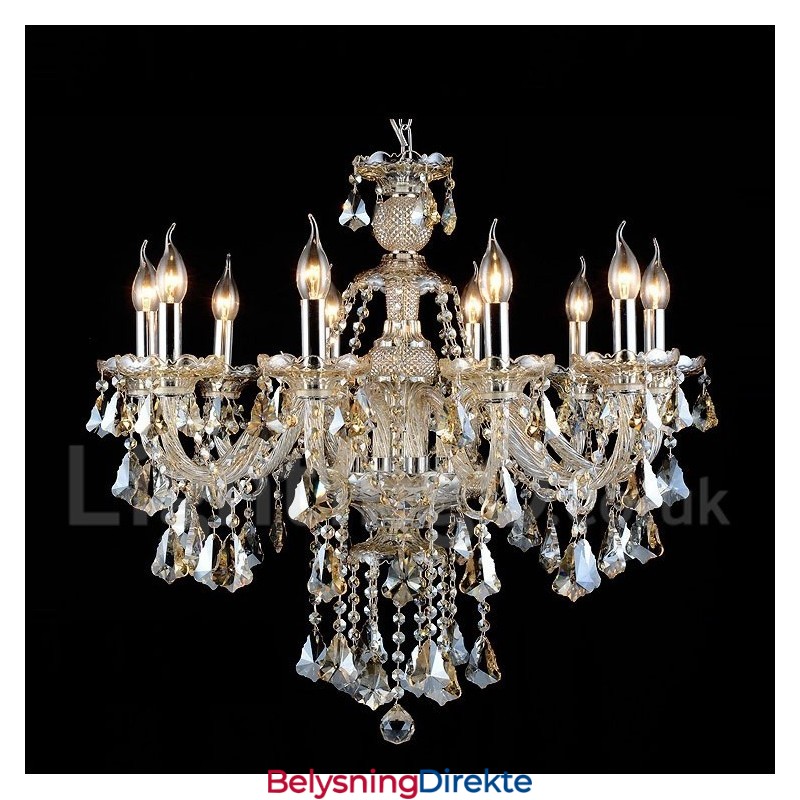 Retro Cognac-Farget K9 Krystall Moderne Lysekrone