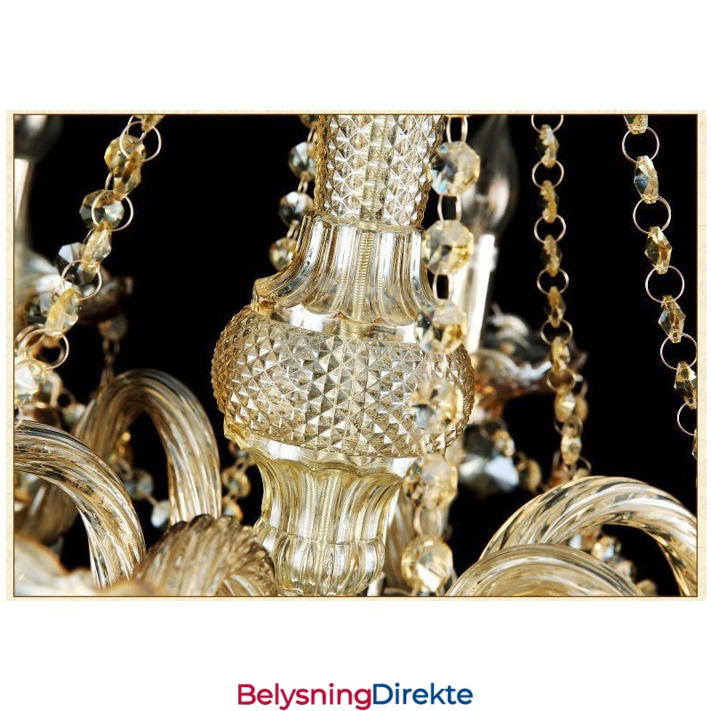 Ekstra Stor 3-Etasjes Retro Konjakkfarget K9 Krystall Moderne Luksuriøs Lysekrone