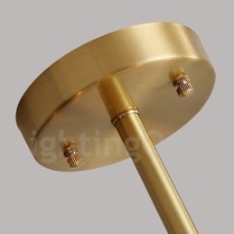 Roterbar Lysekrone I Ren Messing Med Rustikk Lodge Og Akrylskjermer