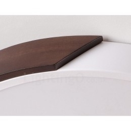 Retro Valnøttfarget Tre Ultratynn Rund Dimbar Innfelt Taklampe Med Akrylskjerm Kan Også Brukes Som Vegglampe